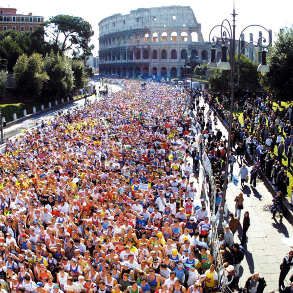 Rome Marathon Departure to Colosseum