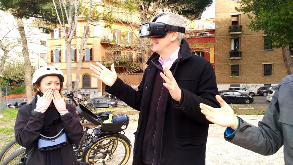 Bike ride to Rome and Virtual Reality in a single tour